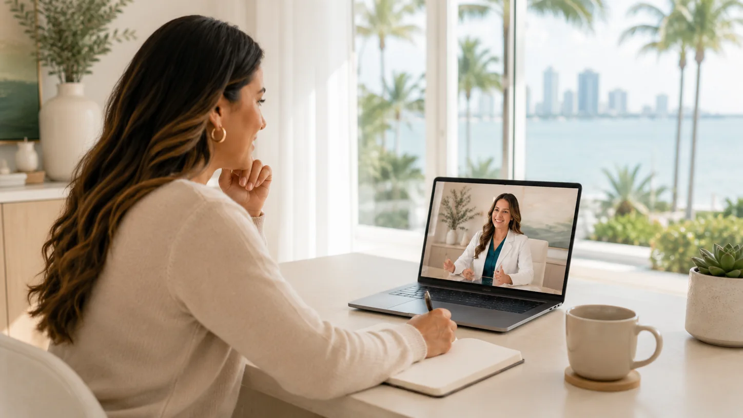 Online consultation workspace for busy Florida adults